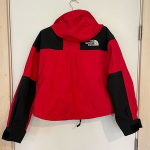 North Face 1990s Boxy Fit Rain Jacket Shell | Retro Red Black